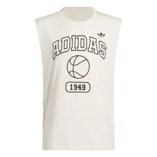 Adidas Originals Gender Neutral BASKETBALL TANK TOP Basketball Jersey Unisex Wonder White/Black