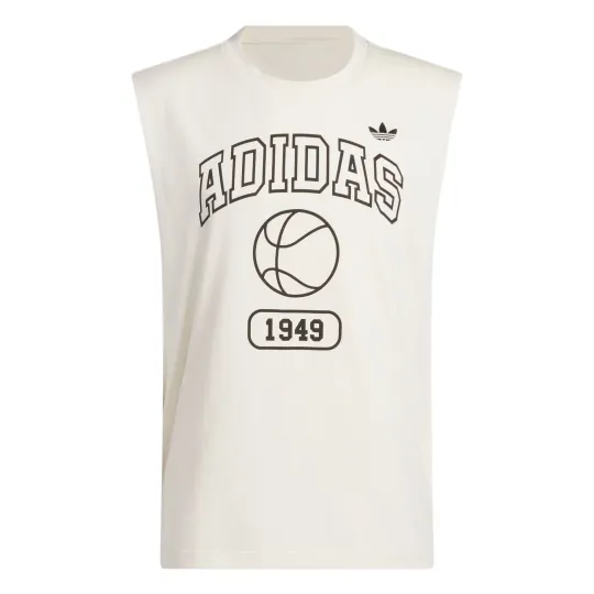 Adidas Originals Gender Neutral BASKETBALL TANK TOP Basketball Jersey Unisex Wonder White/Black