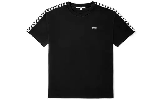Vans T Shirts Women's Black Crew Neck Moderate Straight Fit