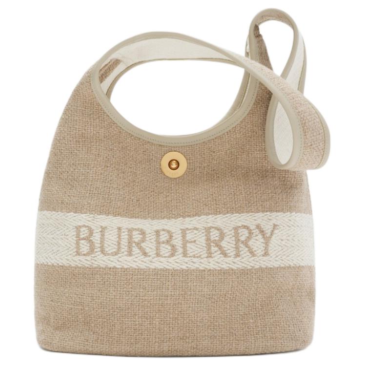 Женская сумка Burberry Logo (бежевая)