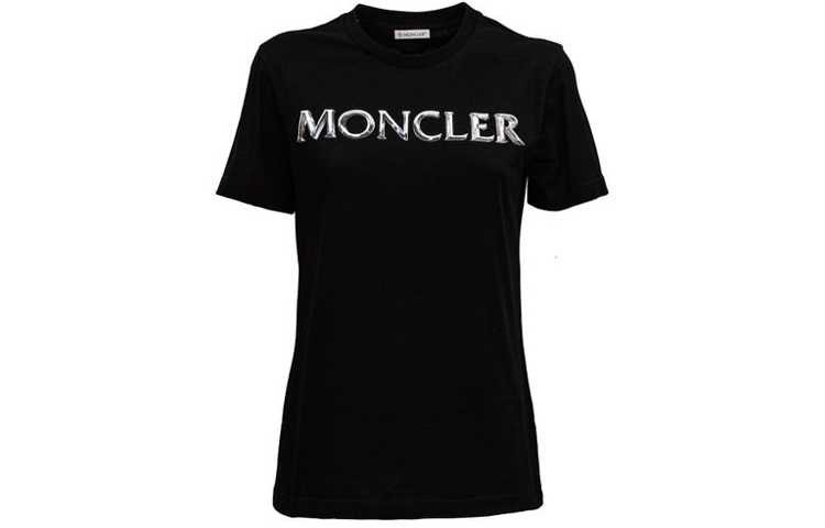 Женская футболка Moncler FW22 (черная)