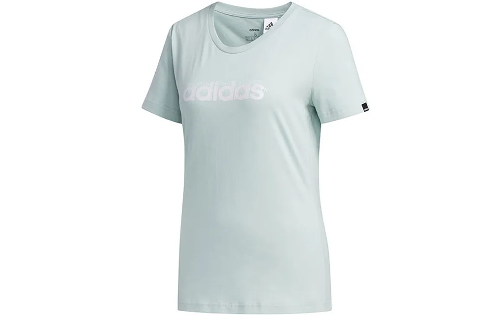 Adidas T-Shirts Women's Green Crew Neck Moderate Other
