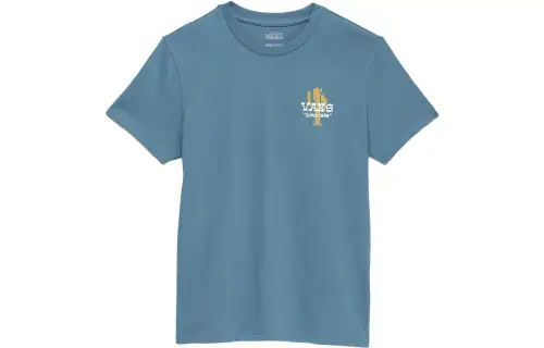 Vans T Shirts Women's Blue Crew Neck Moderate Straight Fit