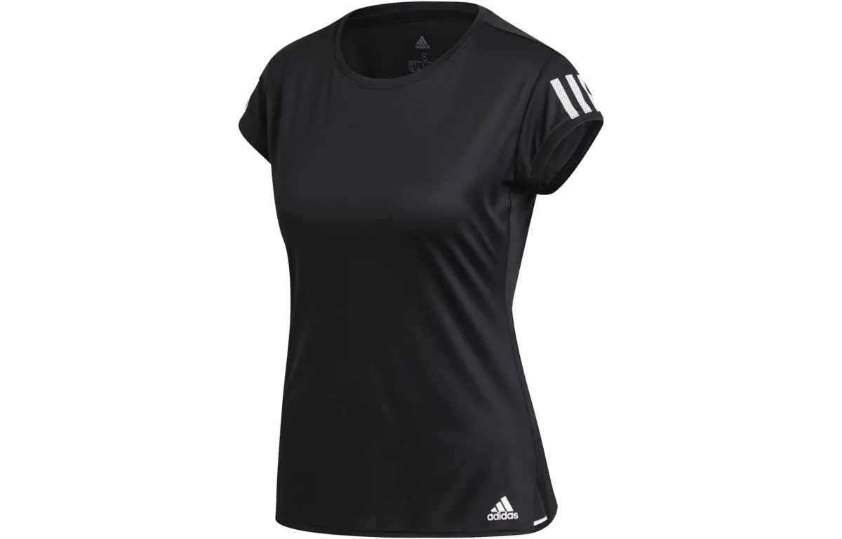 Adidas T-Shirts Women's Black Crew Neck Moderate
