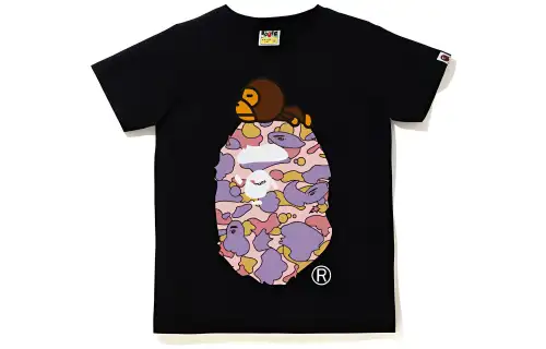 A BATHING APE Head Series T Shirts Women's Crew Neck Moderate Straight Fit