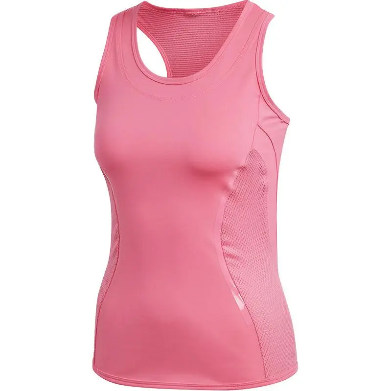 Adidas Tank Tops Women's Pink Crew Neck Moderate Other