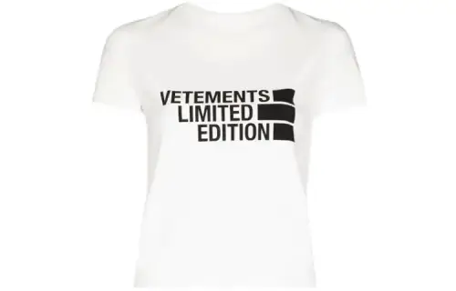 Vetements T Shirts Women's White Crew Neck Moderate