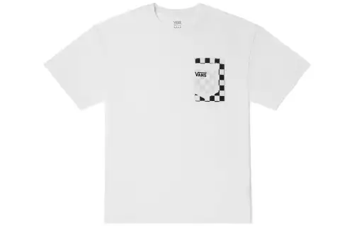 Vans T Shirts Women's White Crew Neck Moderate Straight Fit