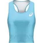 ASICS Tank Tops Women's Blue U Neck Moderate Racerback