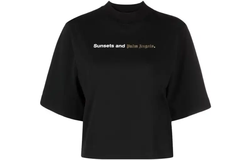 Palm Angels Sunsets-print cotton T-shirt