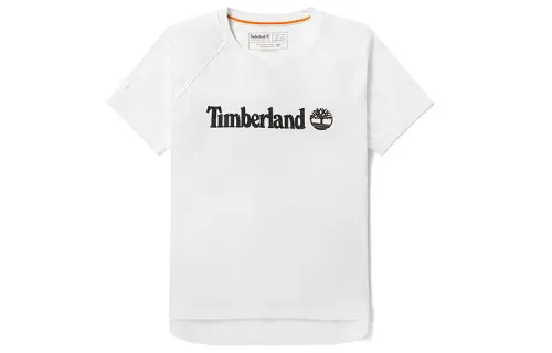 Timberland T Shirts Women's White Crew Neck Moderate Straight Fit