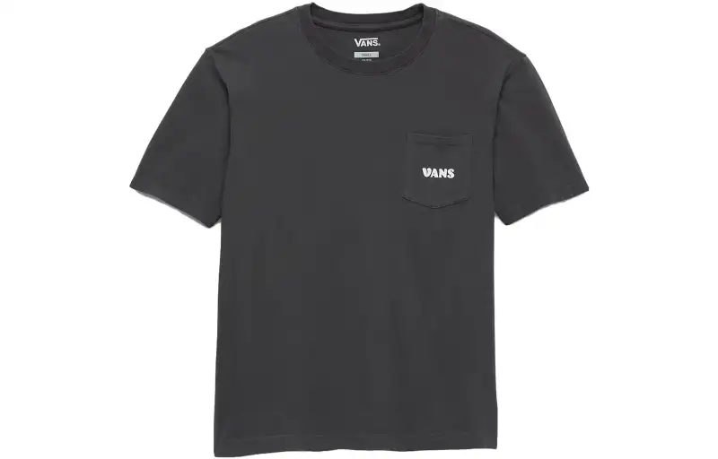 Vans T Shirts Women's Dark Gray Crew Neck Moderate Straight Fit
