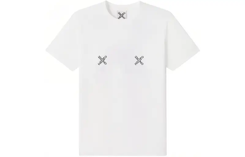 KENZO Letter Logo T Shirts Women's White Crew Neck