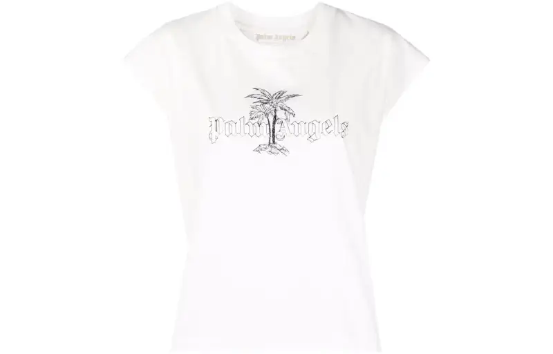 PALM ANGELS Logo print Tank Top