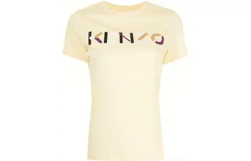 KENZO T Shirts Women's Yellow Crew Neck Moderate