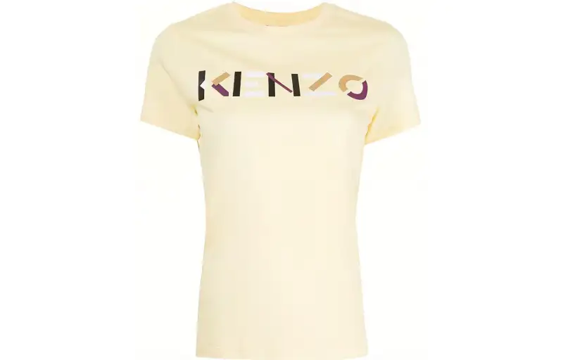 KENZO T Shirts Women's Yellow Crew Neck Moderate