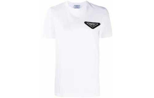 Prada rubber triangle logo T-shirt