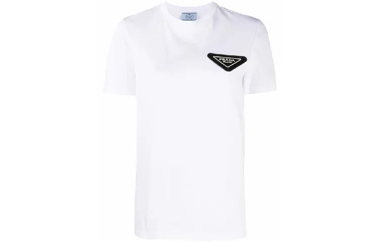 Prada rubber triangle logo T-shirt