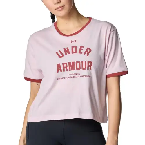 Under Armour Drop Shoulder Sleeve T Shirt Women's Pink