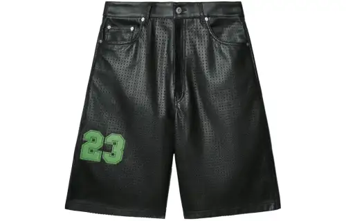 OFF WHITE Natlover Basketball Leather Shorts