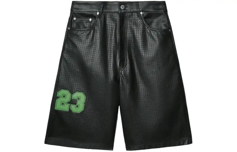 OFF WHITE Natlover Basketball Leather Shorts
