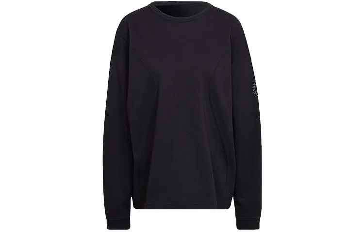 Adidas T-Shirts Women's Black Crew Neck Moderate Straight Fit