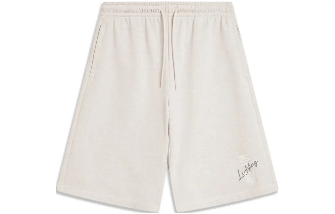 Li Ning Sports Life Collection Sports Shorts Men's Heather Gray Tile Gray