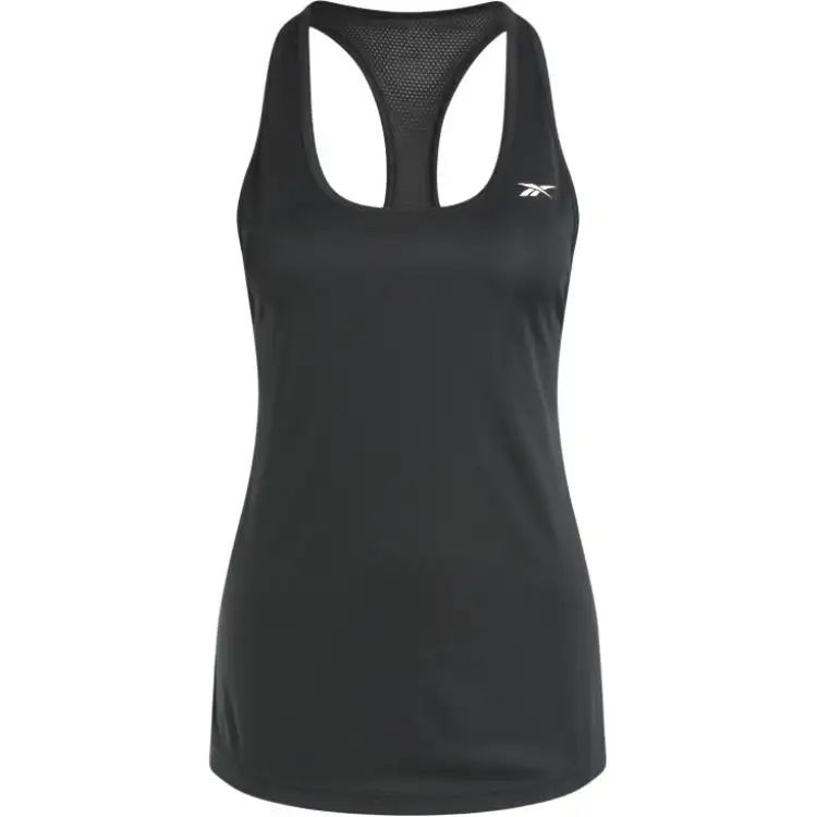 Reebok Tank Tops Women's Black Crew Neck Moderate Racerback