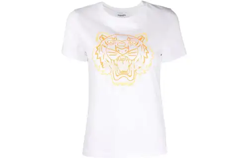 KENZO T Shirts Women's White Crew Neck Moderate Straight Fit