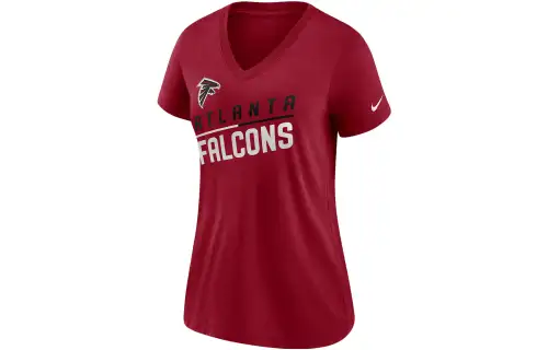 Nike Slant Team NFL Atlanta Falcons Women's Mid V-Neck T-Shirt