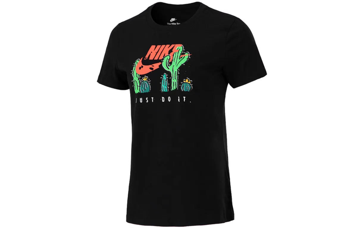 Nike T-Shirts Women's Black Crew Neck Moderate Other