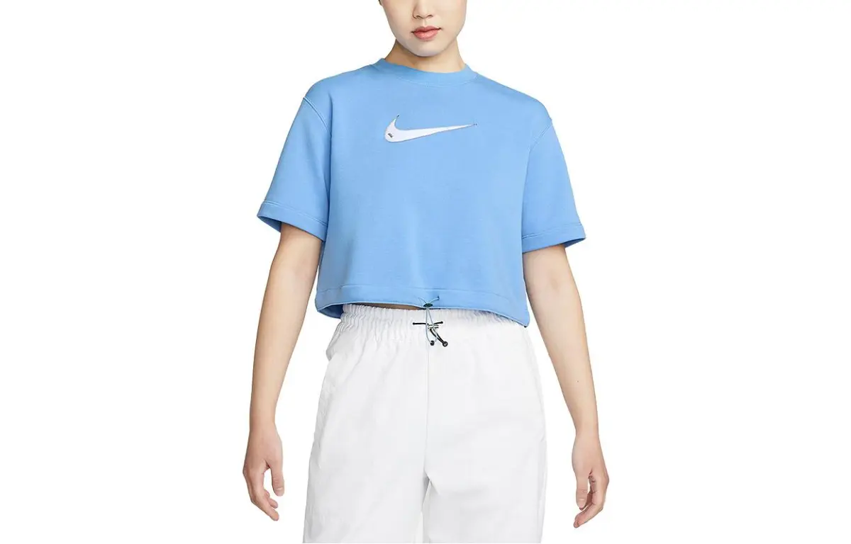 Nike Sportswear Swoosh Women's Short-Sleeve Crop Top Blue