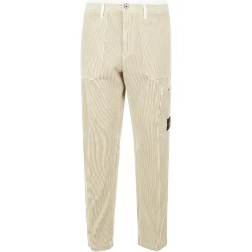 STONE ISLAND Logo Patch Corduroy Trousers