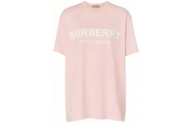 Burberry Women's Logo Print T shirt Pink/White