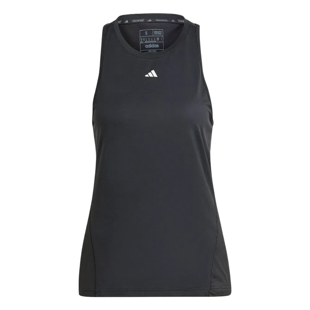 Adidas Tank Tops Women's Black Crew Neck Moderate Racerback