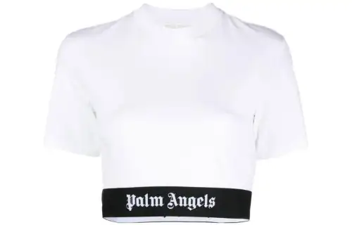 PALM ANGELS Logo underband Cropped T shirt