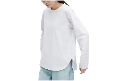 UNIQLO Drop Shoulder Sleeve T Shirt Women's White