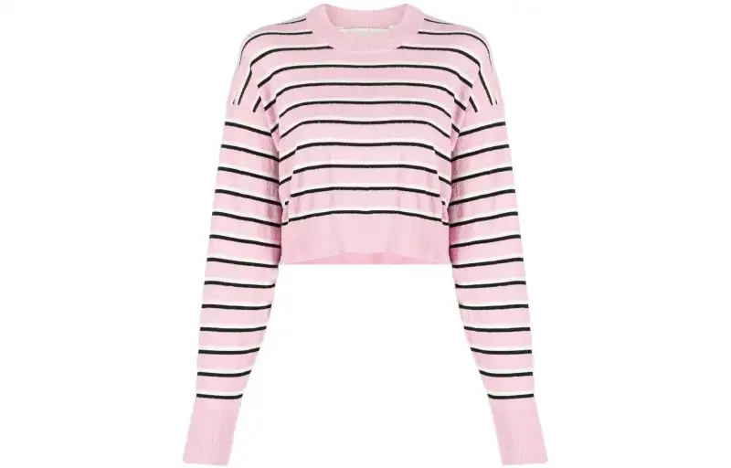 Palm Angels striped cropped jumper