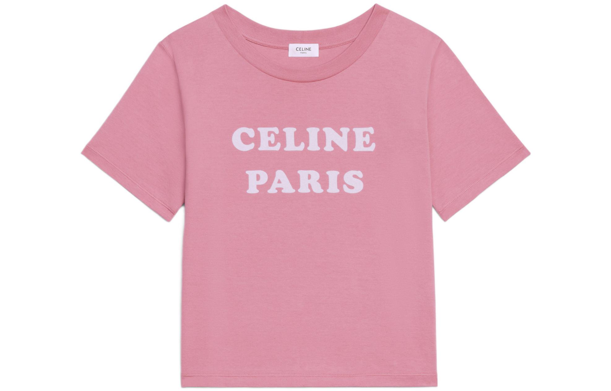 Женская футболка CELINE (розовая)