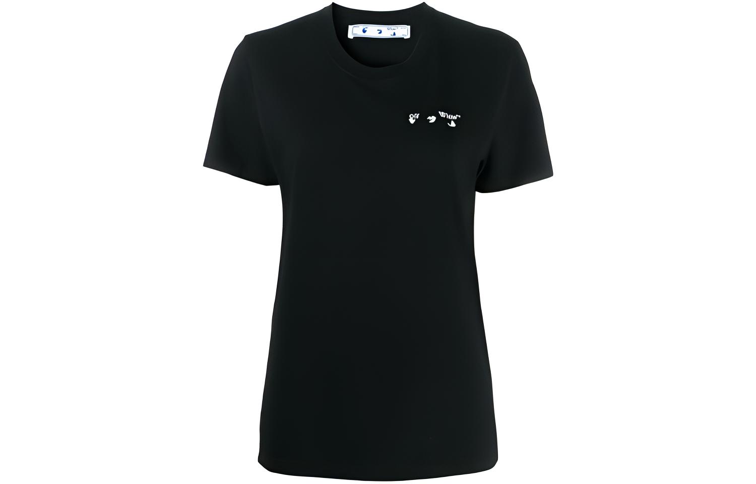 Женская футболка OFF-WHITE SS21 Logo T (черная)