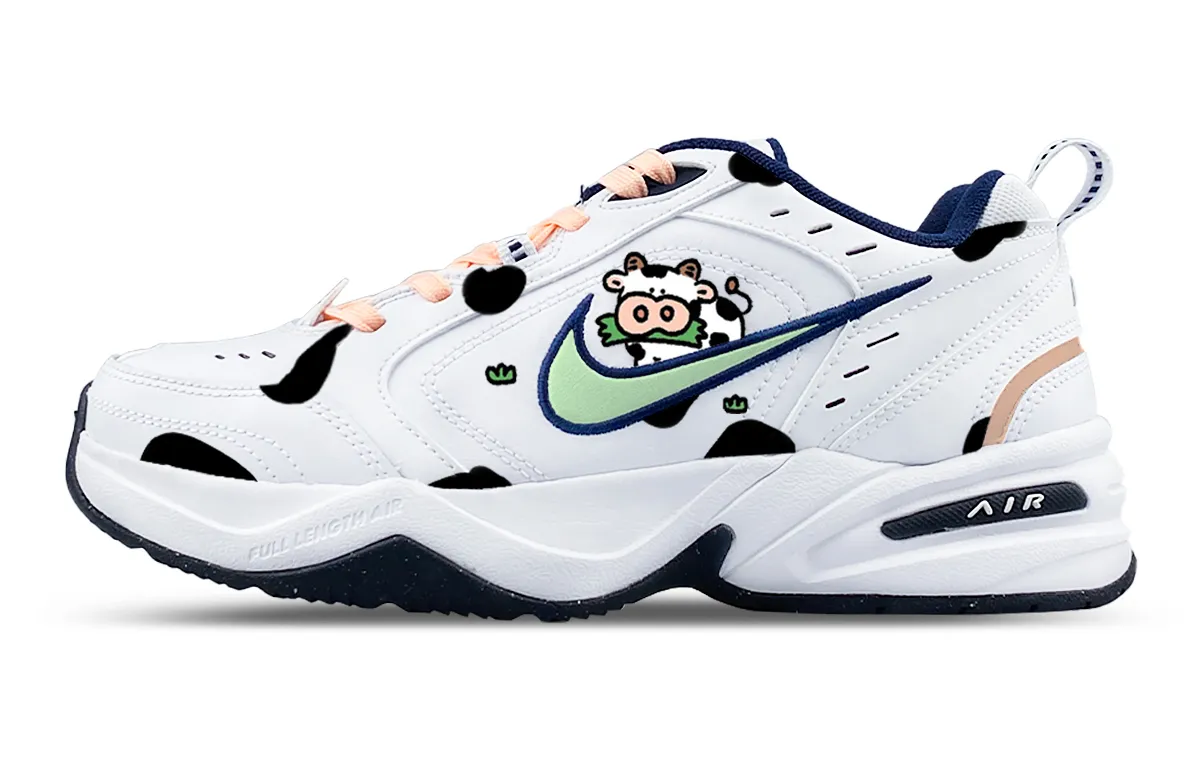 Nike Air Monarch 4 Slip Resistant Low top Chunky Sneakers Unisex White Green