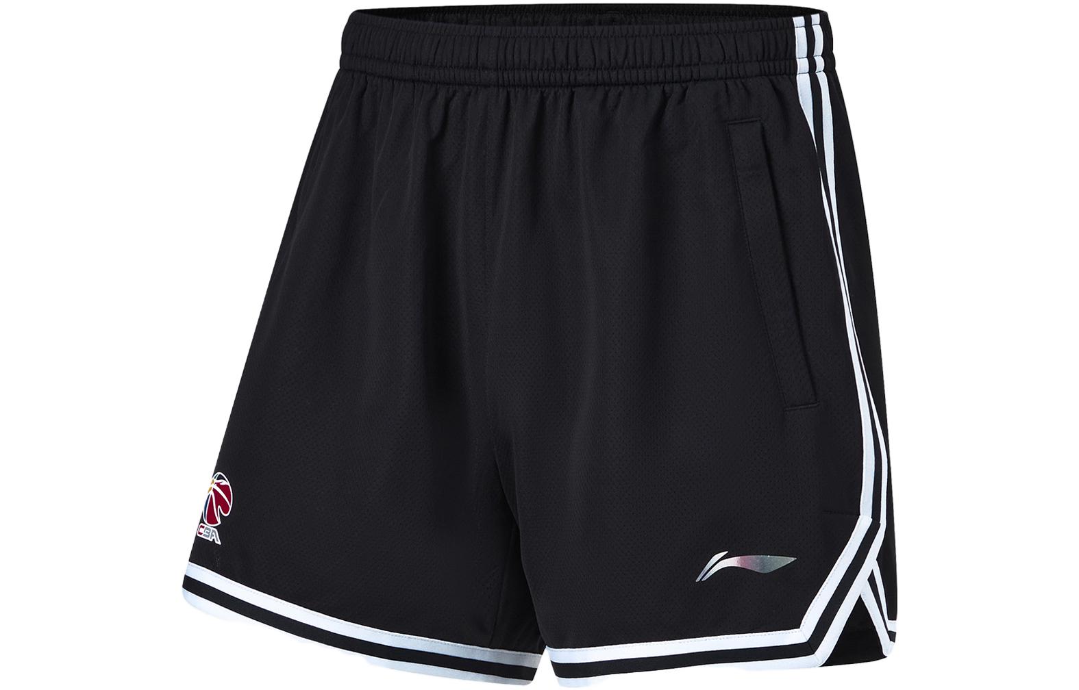 Li Ning CBA Collection Professional Basketball Collection Basketball Shorts Men’s Black