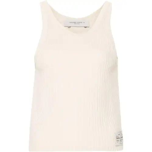Golden Goose Ribbed knit Cotton Tank Top