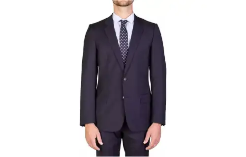 DIOR Business Suits Men's Marine Blue Suit Collar Moderate