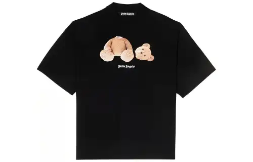 PALM ANGELS T Shirts Women's Black Crew Neck Moderate Straight Fit