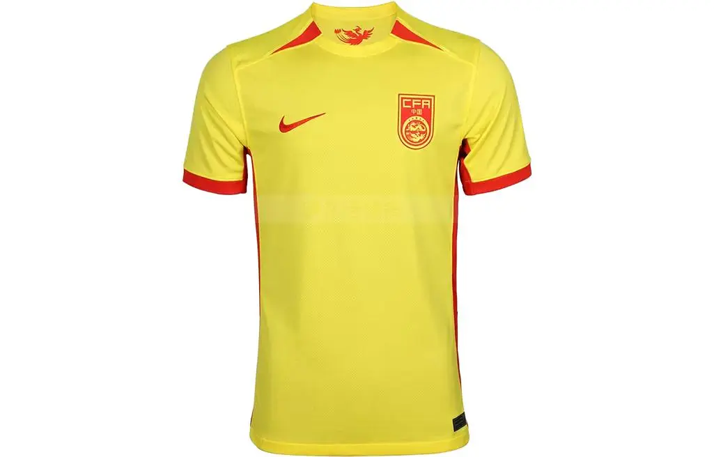 Nike China National Team Soccer Jerseys Unisex Oupiter Yellow/Challenge Red/Challenge Red Moderate