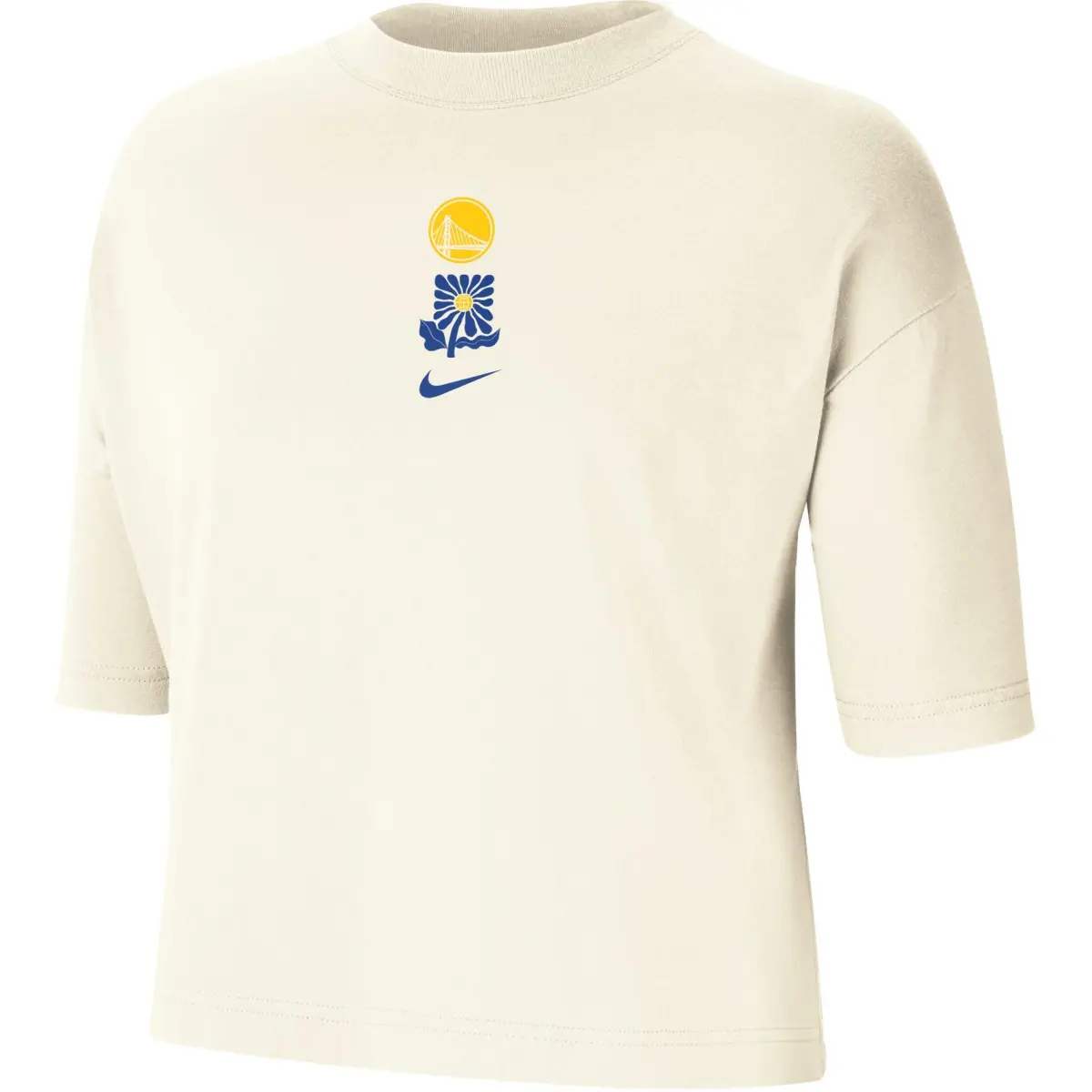 Nike T-Shirts Women's Ecru Crew Neck Moderate Other