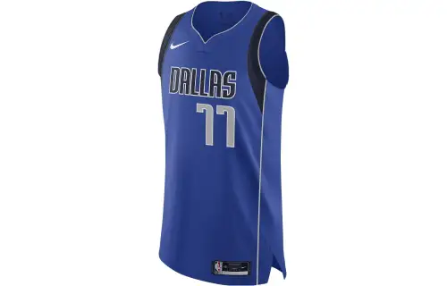 Nike NBA Dallas Mavericks Luca Doncic No. 77 Brand Logo Letter Print Sleeveless Basketball Vest Men's Blue