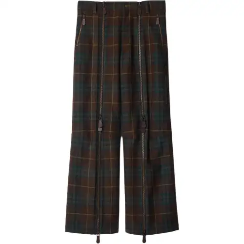 Burberry checked wool trousers