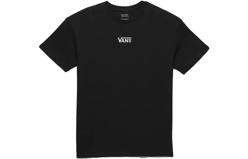 Vans T Shirts Women's Black Crew Neck Moderate Straight Fit